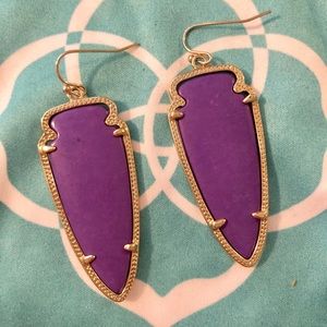 Kendra Scott Purple arrow earrings- RARE!